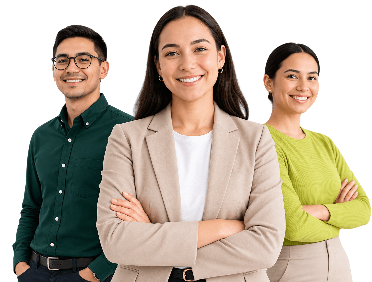 Grupo diverso de profesionales preparado para nuevas oportunidades